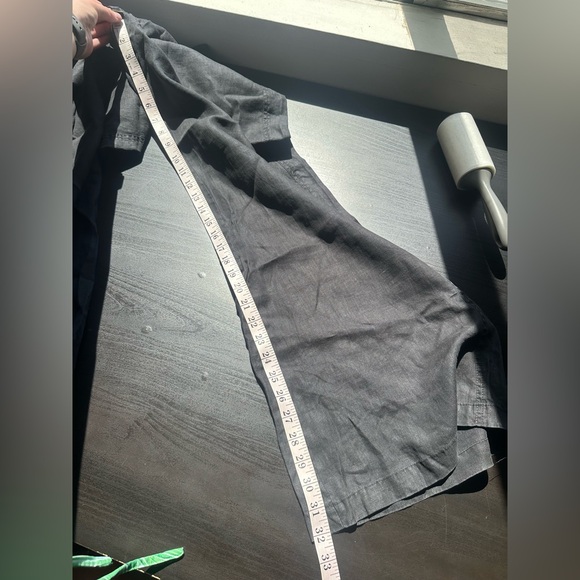 NWT JOIE Black Designer Linen Hampton Med-Low Rise Fitted Hips Wide Leg Pants - Picture 9 of 9